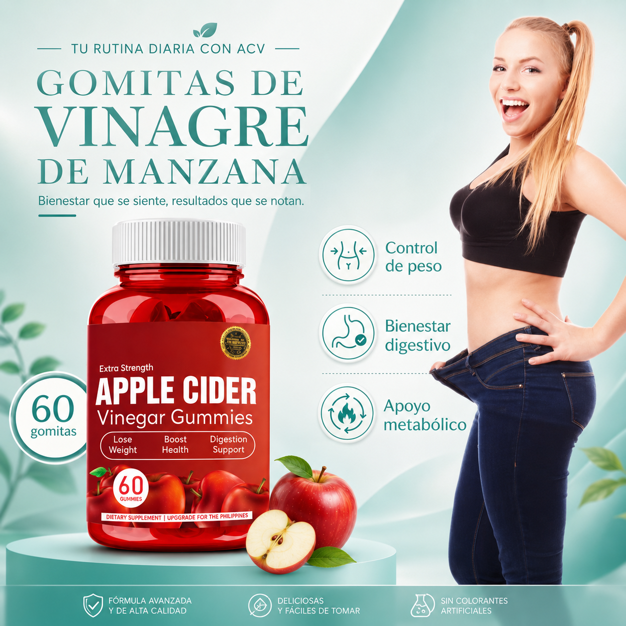 Vinagre de Manzana en Gominolas
